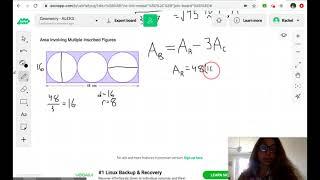 ALEKS - Area with Multiple Inscribed Figures (Geometry)