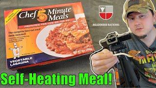 SELF HEATING FOOD! Chef 5 Minute Meals TASTE TEST | Expired Vegetable Lasagna Emergency Meal Review