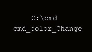 How to change command prompt text color and background color