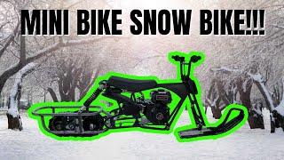 Mini Bike Snow Bike Build - Part 2 - Suspension, Chain, Brakes and then First Test Drive