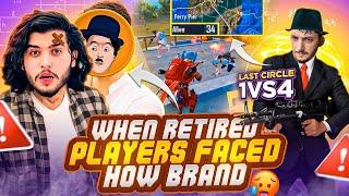 OMG  Retired Players Vs How Brand | insane last circle fights | Pubg Mobile | How Brand