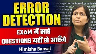 Error Detection | Most important rules of grammar | Perfection Class | Bank | SSC | Nimisha Bansal