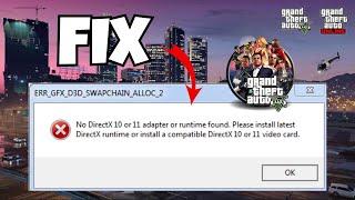 How to Fix ERR_GFX_D3D_NOD3D12 | No DirectX 12 Adapter Found in GTA V Enhanced