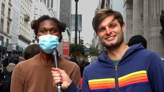 Asking dumb questions at Israel Palestine CUNY protest