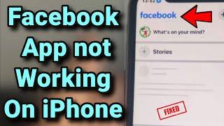 Facebook app is not working on iPhone : Fix