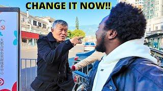 Change your Black skin to White, Chinese local man says to a Blackman in China...this happens next!