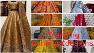 Trending Lahanga designs of 2025 //  lahnga choli designs with trending colours #lahngacholi