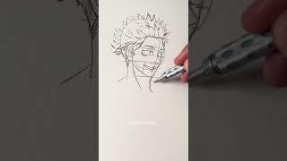 Draw Sukuna Jujutsu Kaisen #short #draw #anime #drawingtutorial
