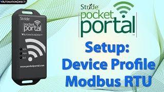 Stride Pocket Portal: Create Device Profile: Modbus RTU from AutomationDirect