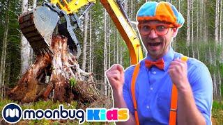 BLIPPI Blippi Visits a Construction Site | Moonbug Kids Play and Learn