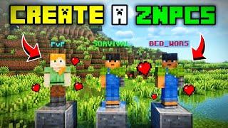 How to create a znpcs in aternos server | Znpcs Plugin Full Tutorial | Hindi E-3