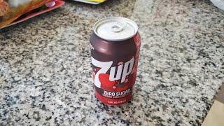 7UP - Zero Sugar Cherry  Soda Review! SURPRISINGLY GOOD