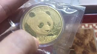 2018 china proof gold panda coin 50 g au .999