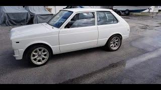 1982 TOYOTA STARLET KP61 PROJECT WITH A SUPER  RARE TOYOTA ENGINE SWAP