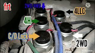 How to replace/check 4WD switch of transfer case Pajero