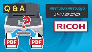  ScanSnap iX1600 Q&A - Scan Each Page as Individual PDF?