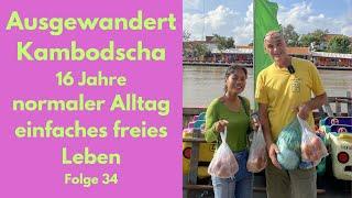 Ausgewandert Asien, 16 Jahre, normaler Alltag, einfach und frei leben, Einkauf beim alten Markt