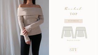 SEW Rachel off shoulder Top | sewing tutorial | XXS-XXL