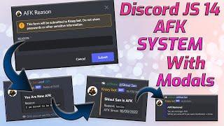 AFK Discord JS Bot With Modals