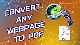 HOW TO CONVERT ANY PROTECTED WEBPAGE TO PDF FOR FREE !