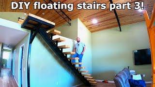 DIY floating stairs part 3! WOW what a difference! #680