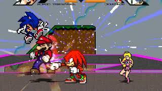 YTM MUGEN - Mario and Peach vs Sonic and Knuckles (Request)