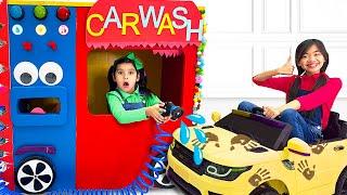 Slippery Soapy Car Wash: Kids vs Machines with Ellie Lyndon and Charlotte