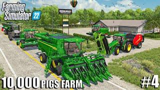 10,000 PIGS FARMER CREATES THE PERFECT JOHN DEERE SILAGE-BALER COMBO | Farming Simulator 22