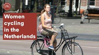 Women cycling in The Netherlands