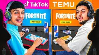 Using Temu vs Tik Tok Shop Gaming Setups To Play OG Fortnite Chapter 2!