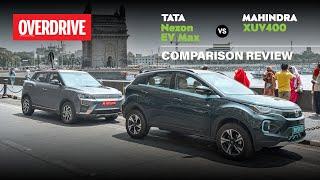 Tata Nexon EV Max vs Mahindra XUV400 comparison review - REAL city & highway EV test | OVERDRIVE