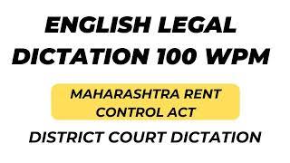 English Legal 100 WPM Dictation || #districtcourtdictation #highcourtdictation