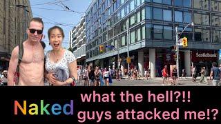 LGBT Pride Toronto Festival | I got sneak attacked by naked guys | Rolling With E | Esther Wang