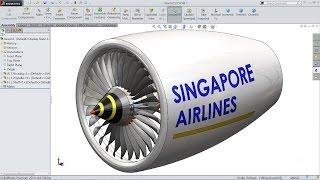 Solidworks tutorial | sketch jet Engine in Solidworks