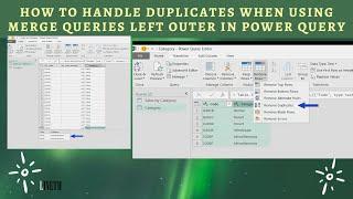How to handle DUPLICATES when using Merge Queries Left Outer in Power Query