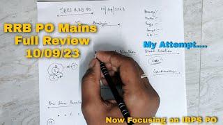 RRB PO Mains || Exam Analysis 10/Sep/23 || Reasoning details review...