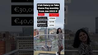 Irish Take Home Salary 2023. @aatiyaineurope  #irelandlife #irishjob #tax #taxback