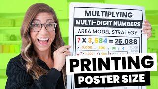 How to Print Poster Size | Tutorial for Teachers