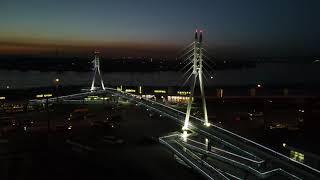 Подсветка пешеходного моста «Фортуна», г. Иркутск