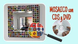 Como hacer TESELAS para Mosaico con Diseño de CDS y DVD/Make TILES for Mosaic with Design of CDS/DVD