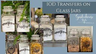 IOD Classic Pots Transfer on Glass Jars