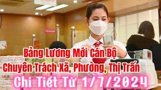 Bảng lương mới của cán bộ chuyên trách xã, phường, thị trấn thực hiện từ 1/7/2024