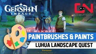 Vermeer Paintbrushes & Paints Location Genshin Impact Luhua Landscape World Quest