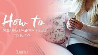 How To: Add Your Instagram Feed On Blog!