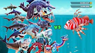 Hungry Shark Evolution - Lion Fish Vs All Sharks