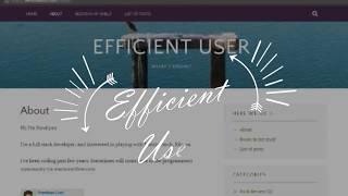 Welcome to Efficient User :)