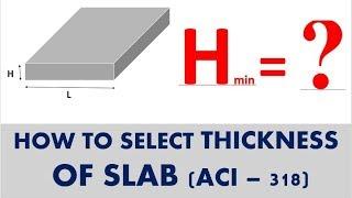 How to select thickness of Slab | Depth of Slab