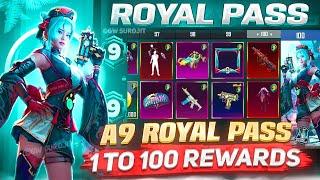 A9 Royal pass | A9 Royal pass 1 to 100 rp rewards | 3 mythic In A9 Royal pass | A9 RP BGMI/PUBG