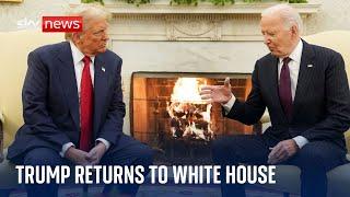 Biden welcomes Trump at White House for transition of power meeting