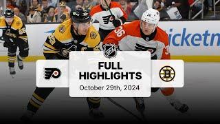 NHL Highlights | Flyers vs. Bruins - October 29, 2024